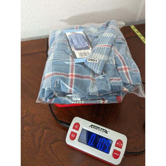 Lucky Brand Flannel Shirt L Blue Plaid 7MS4002 Humboldt Woven‎ Western Classic - Picture 10 of 10